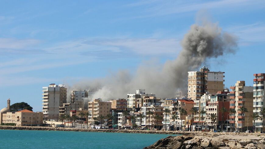 Smoke rises from the site of an Israeli airstrike that targeted the eastern outskirts of the southern Lebanese coastal city of Tyre on March 24, 2026. Lebanon was pulled into the Middle East war when Iran-backed Hezbollah began firing rockets into Israel on March 2 to avenge the killing of Iran's supreme leader Ayatollah Ali Khamenei. Israel has since launched strikes across Lebanon, killing at least 1,039 people and displacing more than a million others, and sent ground troops into the country's south. (Ph
