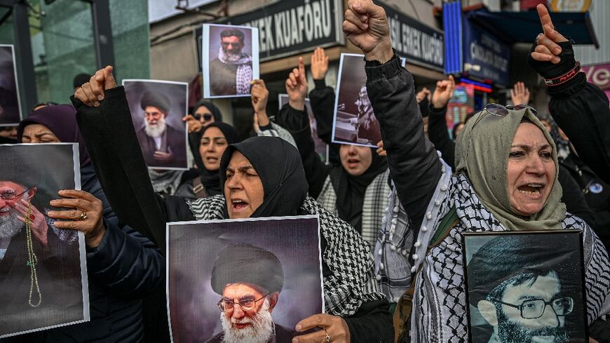 In Istanbul, pro-Iranian protesters denounced the US-Israeli offensive