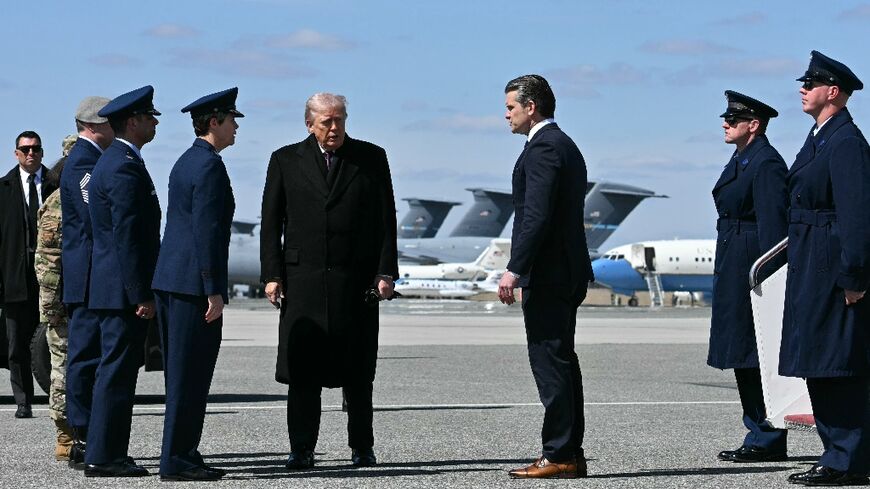 US President Donald Trump was accompanied by Secretary of Defense Pete Hegseth for the dignified transfer