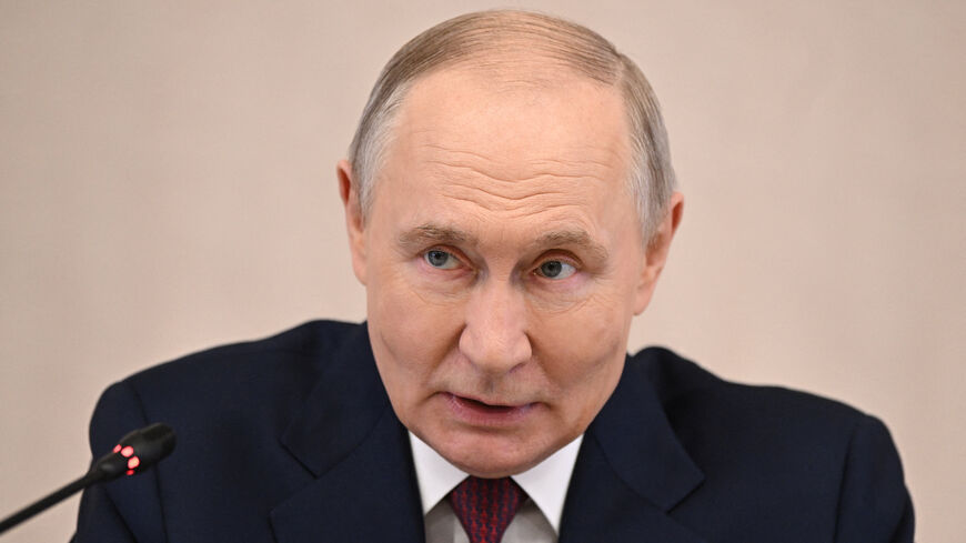 Russia's President Vladimir Putin attends a meeting with newly appointed members of the Central Election Commission in Moscow, Russia, April 1, 2026. Sputnik/Sergei Bobylyov/Pool via REUTERS