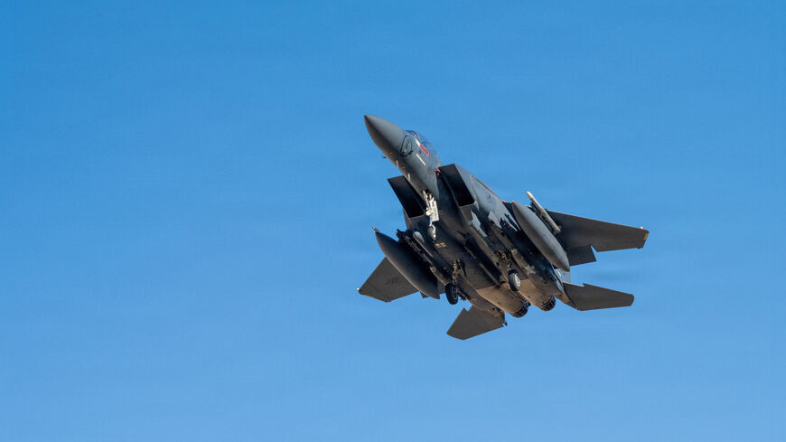 FILE PHOTO: A U.S. Air Force F-15E Strike Eagle aircraft takes off for a mission supporting Operation Epic Fury during the Iran war at an undisclosed location, March 9, 2026. U.S. Air Force/Handout via REUTERS/File Photo