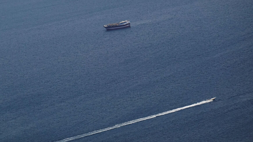 Boats in the Strait of Hormuz amid the U.S.-Israeli conflict with Iran, as seen from Musandam, Oman, March 2, 2026.REUTERS/Amr Alfiky