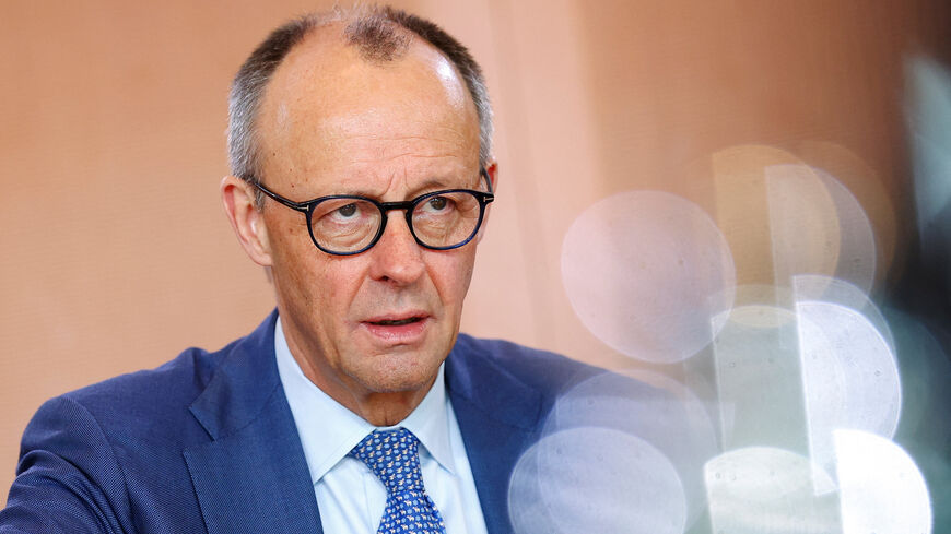 German Chancellor Friedrich Merz reacts ahead of a cabinet meeting at the Chancellery in Berlin, Germany April 1, 2026. REUTERS/Lisi Niesner