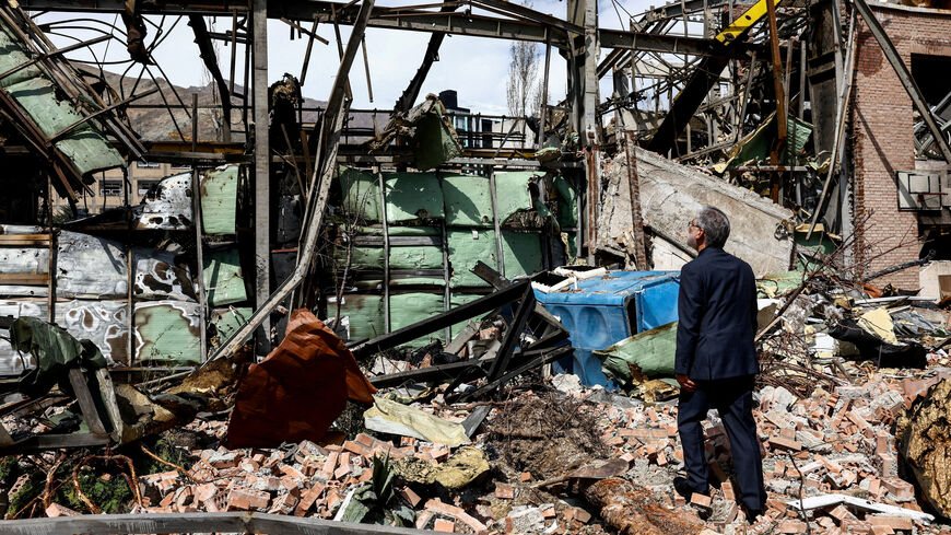 FILE PHOTO: Iran's Minister of Science Hossein Simaee Sarraf inspects the damage at the research building of the Shahid Beheshti University, which was damaged by a strike, amid the U.S.-Israeli conflict with Iran, in Tehran, Iran, April 4, 2026. Majid Asgaripour/WANA (West Asia News Agency) via REUTERS /File Photo