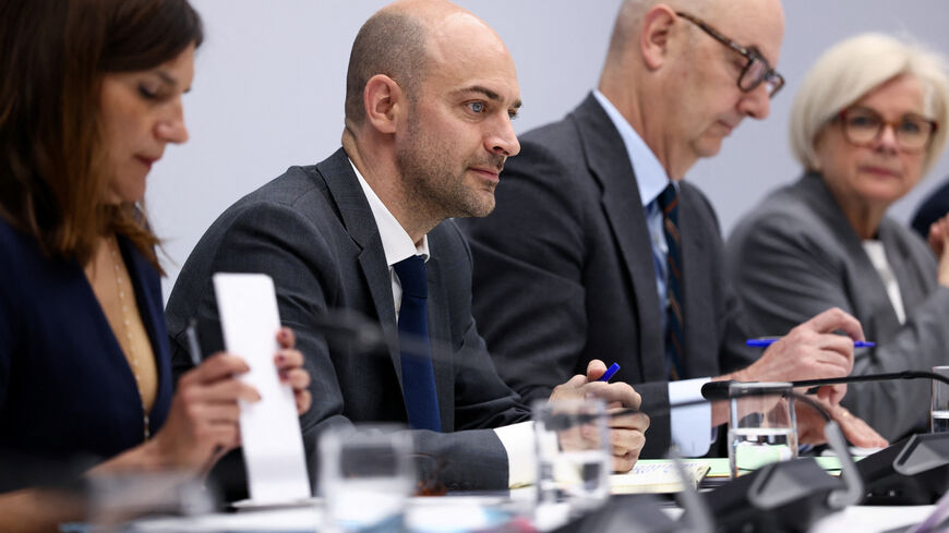 French Foreign Minister Jean-Noel Barrot attends a meeting of France's defence and security council held by President Emmanuel Macron following the Iran war ceasefire announcement and to address the return of Cecile Kohler and Jacques Paris, two French nationals freed by Iran after three and a half years in detention, at the Elysee Palace in Paris, France, April 8, 2026. REUTERS/Tom Nicholson/Pool