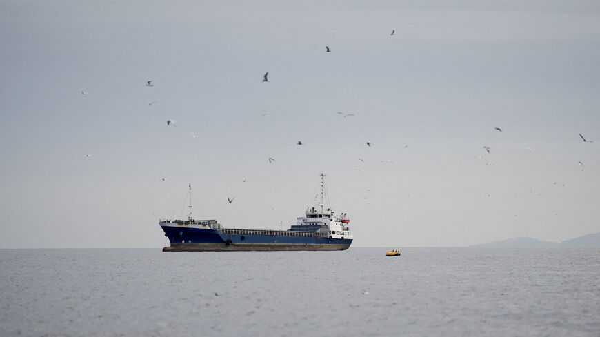 A vessel at the Strait of Hormuz, off the coast of Oman’s Musandam province, April 12, 2026. REUTERS/File Photo