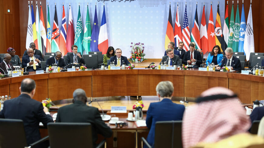 German Foreign Minister Johann Wadephul and other delegates attend the Third International Sudan Conference at the Foreign Ministry in Berlin, Germany, April 15, 2026. REUTERS/Liesa Johannssen