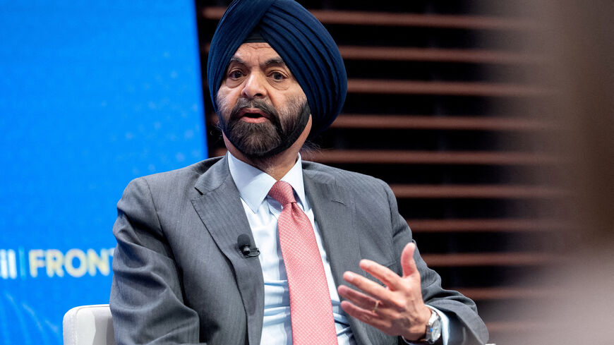 FILE PHOTO: World Bank President Ajay Banga gives remarks during a forum held at the Atlantic Council building in Washington, D.C., U.S., April 7, 2026. REUTERS/Aaron Schwartz/File Photo/File Photo