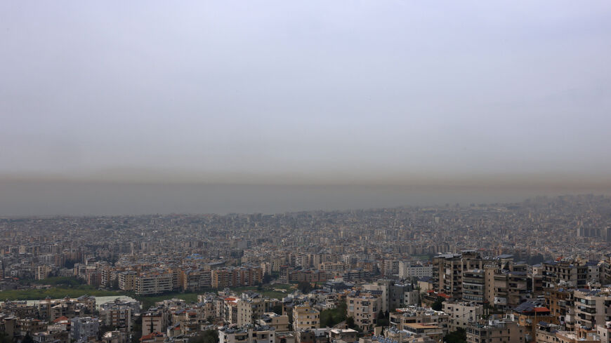 Cloudy and dusty weather in the southern suburbs of Beirut, Lebanon, April 15, 2026. REUTERS/Raghed Waked