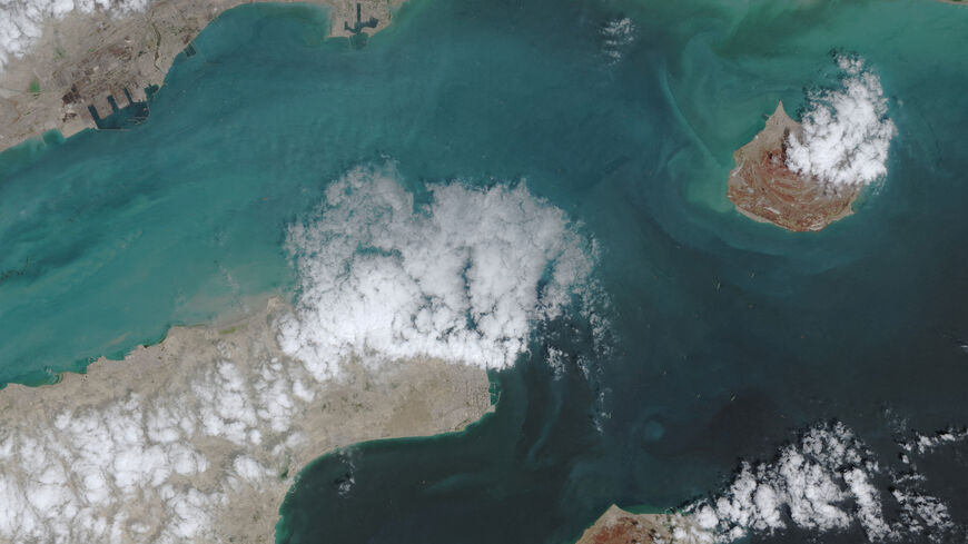 A satellite image shows the ship movement at the Strait of Hormuz on April 17, 2026, in Space. EUROPEAN UNION/COPERNICUS SENTINEL-2/Handout via REUTERS