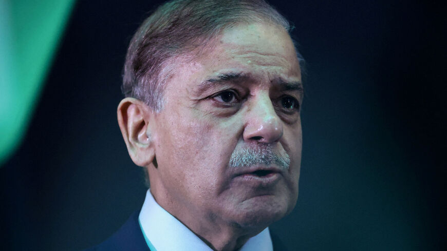 FILE PHOTO: Pakistan's Prime Minister Shehbaz Sharif looks on during a business and investment conference, during his official visit in Kuala Lumpur, Malaysia, October 6, 2025. REUTERS/Hasnoor Hussain/Pool/File Photo