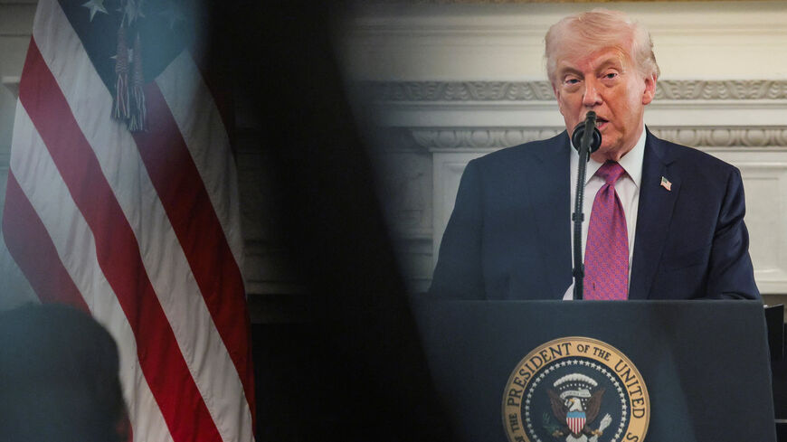 U.S. President Donald Trump delivers remarks to NCAA Collegiate National Champions in the State Dining Room at the White House in Washington, D.C., U.S., April 21, 2026. REUTERS/Kylie Cooper