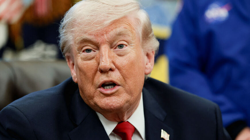 U.S. President Donald Trump speaks during an event with Artemis II astronauts in the Oval Office at the White House in Washington, D.C., U.S., April 29, 2026. REUTERS/Evelyn Hockstein