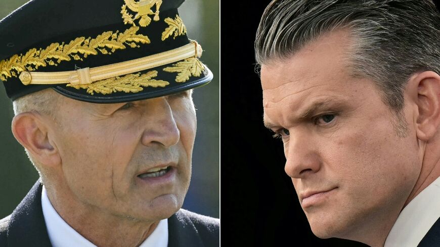 Randy George (left) is the latest senior military officer to be ousted, with Defense Secretary Pete Hegseth (right) insisting the president is simply choosing the leaders he wants