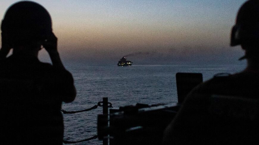 The US Navy is attempting to block vessels heading to and from Iranian ports, while Tehran has said vessels must seek permission to leave or enter the Gulf through the Hormuz strait