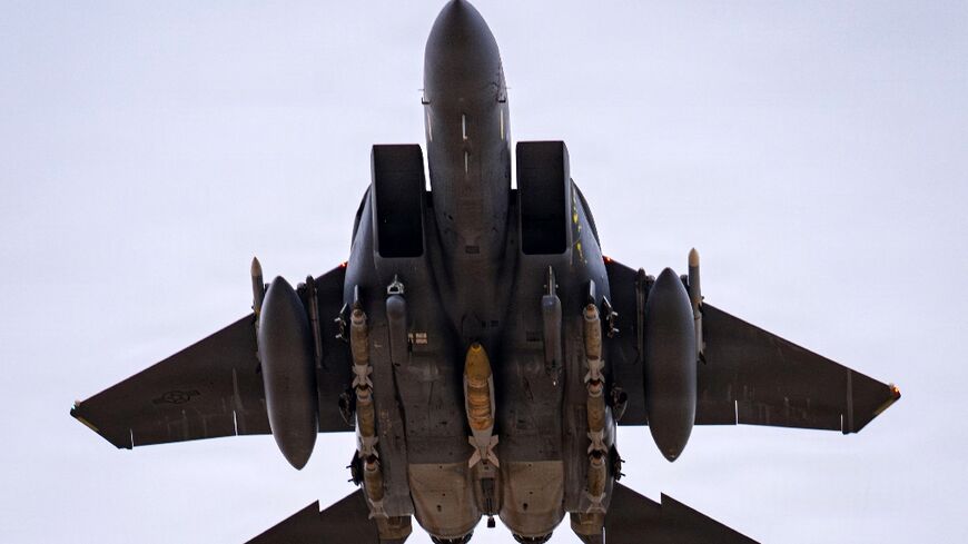 File picture of a US Air Force F-15E Strike Eagle aircraft 