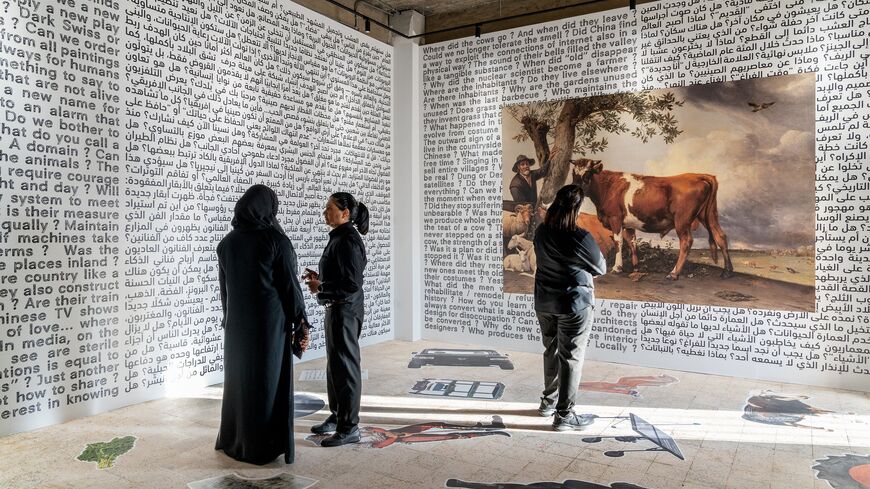  Participants visit the Questions Room as part of “Countryside” exhibition 2026, Doha, Qatar. (Photo courtesy of Qatar Museums)