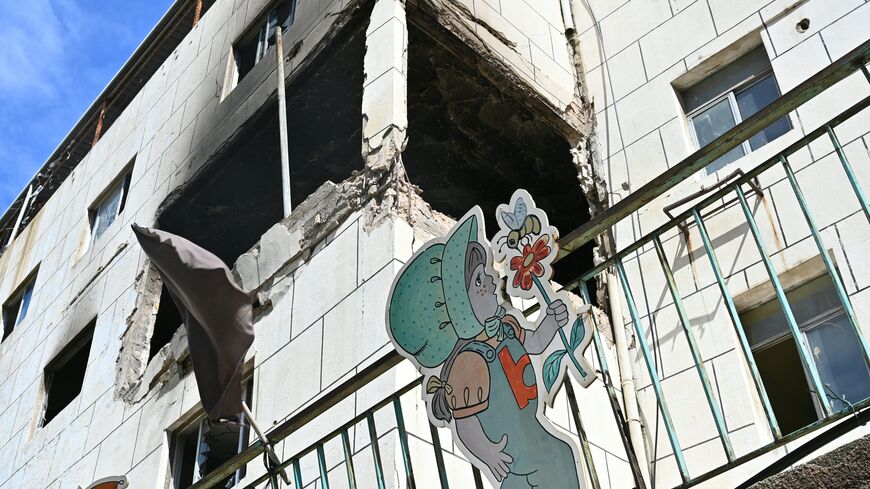 This picture taken on April 9, 2026, shows the site of an Israeli airstrike that targeted the Basta neighbourhood of Beirut the day before. Calls were mounting for the ceasefire between the US and Iran to be extended to Israel's war with Hezbollah, after a massive wave of Israeli strikes on Lebanon killed more than 200 people. (Photo by FADEL itani / AFP via Getty Images)