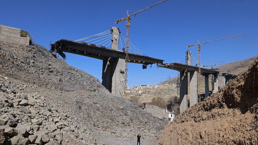 The B1 bridge, southwest of Tehran, is shown on April 3, 2026, a day after it was struck