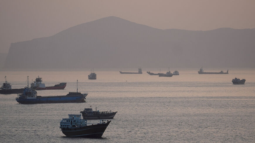 Ships and boats in the Strait of Hormuz, Musandam, Oman, May 1, 2026. REUTERS/Stringer     TPX IMAGES OF THE DAY