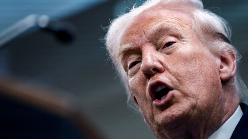 FILE PHOTO: U.S. President Donald Trump speaks during a press conference in the James S. Brady Press Briefing Room at the White House in Washington, D.C., U.S., April 6, 2026. REUTERS/Evelyn Hockstein/File Photo