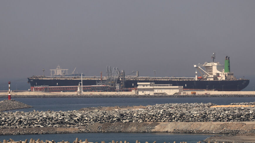 A cargo ship docked at the Port of Fujairah, as the U.S.-Israel conflict with Iran limits marine traffic in the Strait of Hormuz, in Fujairah, United Arab Emirates, May 6, 2026. REUTERS/Amr Alfiky