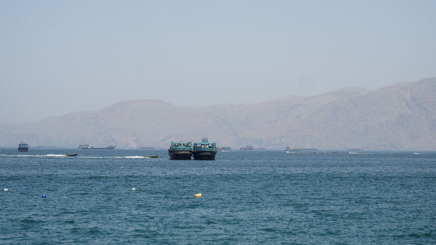 Vessels in the Strait of Hormuz, Musandam, Oman, May 6, 2026. REUTERS/Stringer