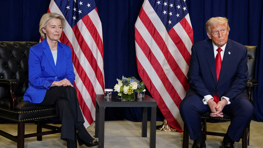 European Commission President Ursula von der Leyen meets with U.S. President Donald Trump during the 80th United Nations General Assembly, in New York City, New York, U.S., September 23, 2025. REUTERS/Al Drago