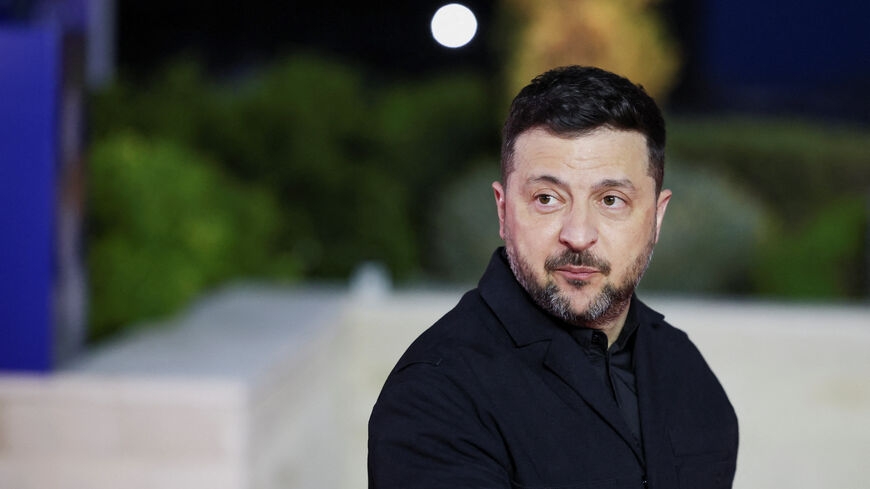 Ukraine's President Volodymyr Zelenskiy arrives to attend an informal European leaders' summit in Ayia Napa, Cyprus April 23, 2026. REUTERS/Yiannis Kourtoglou