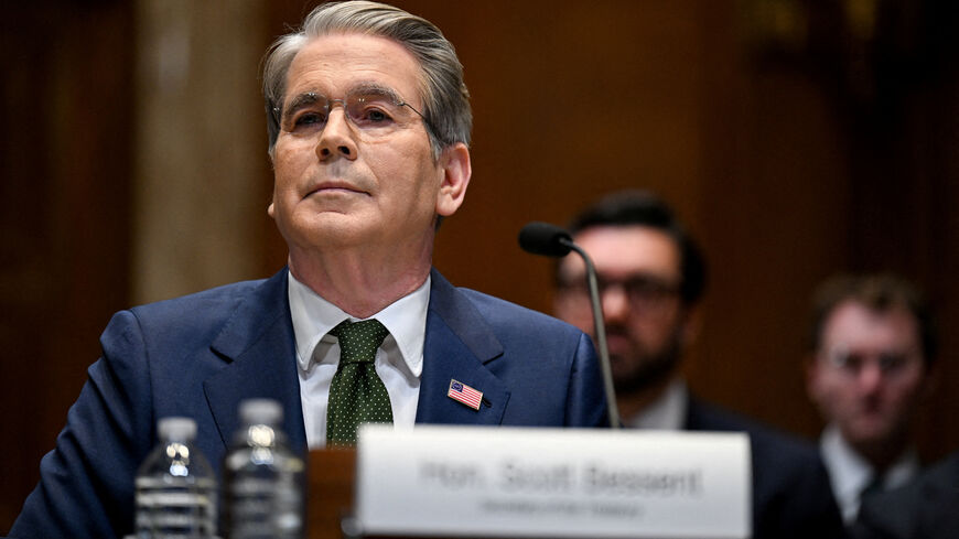 FILE PHOTO: U.S. Treasury Secretary Scott Bessent in Capitol Hill in Washington, D.C., U.S., April 22, 2026. REUTERS/Annabelle Gordon/File Photo