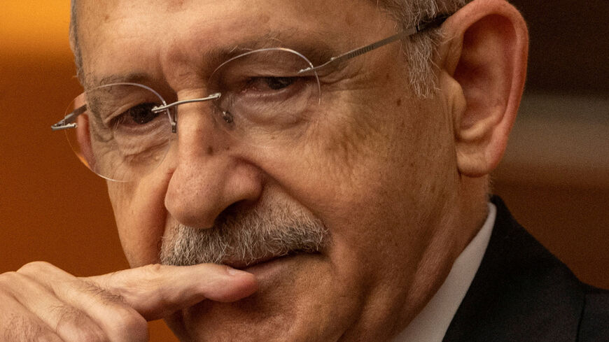 FILE PHOTO: Turkey's main opposition Republican People's Party (CHP) leader Kemal Kilicdaroglu attends a swearing-in ceremony at the Turkish parliament in Ankara, Turkey, June 2, 2023. REUTERS/Umit Bektas/File Photo