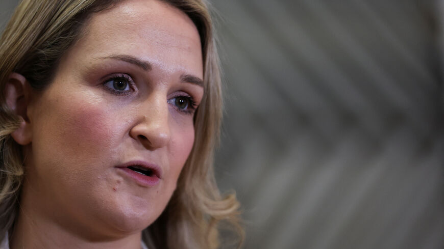 Helen McEntee, Minister for Foreign Affairs of Ireland, speaks on the day she attends an EU Foreign Affairs Council in Brussels, Belgium December 15, 2025. REUTERS/Omar Havana