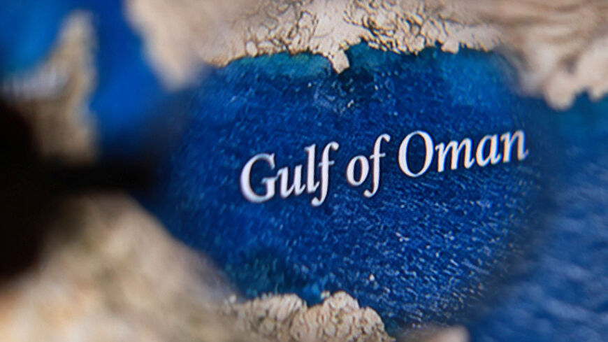 Gulf of Oman map is seen in this illustration taken April 15, 2026. REUTERS/Dado Ruvic/Illustration