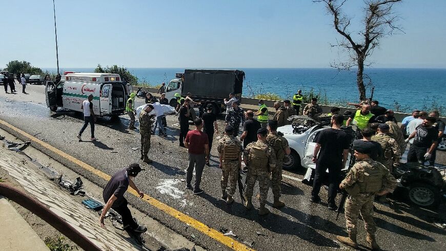 Israel hit a car on a motorway south of Beirut
