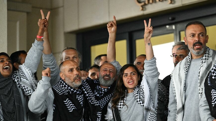 The first group of activists arrived at Istanbul airport after having been expelled from Israel