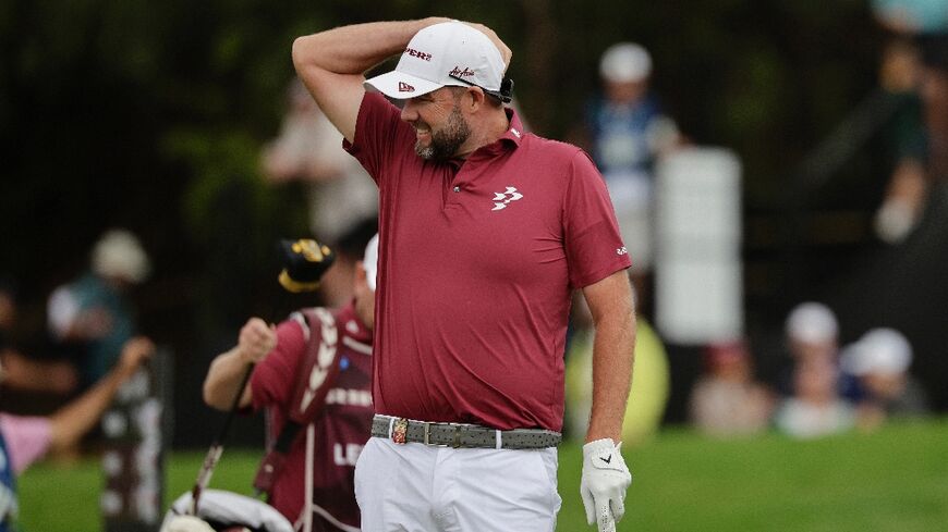 Australian player Lucas Herbert at the LIV Golf South Africa tournament in March