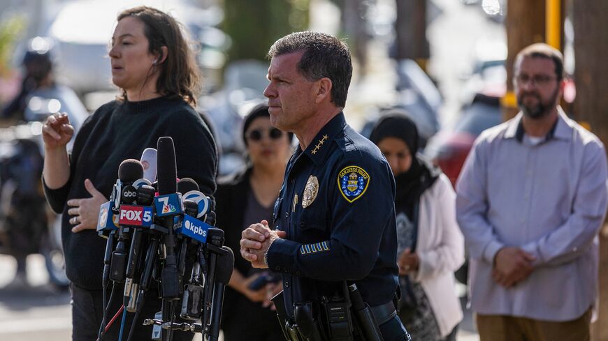 San Diego Police Chief Scott Wahl speaks at a press conference following a shooting at the Islamic Center of San Diego in Southern California, on May 18, 2026. 