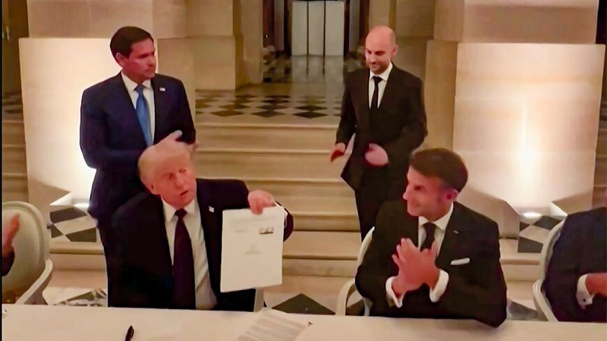 Trump signed the deal over candlelight