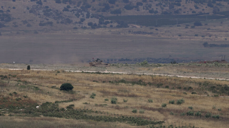 An Israeli military vehicle in southern Lebanon, near the Israel-Lebanon border, as seen from northern Israel, June 2, 2026. REUTERS/Shir Torem