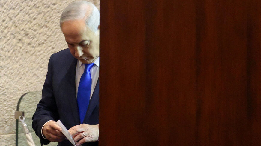 Israeli Prime Minister Benjamin Netanyahu attends a vote to elect Israel's next state comptroller at the Knesset, Israel's parliament, in Jerusalem, June 3, 2026. REUTERS/Ronen Zvulun
