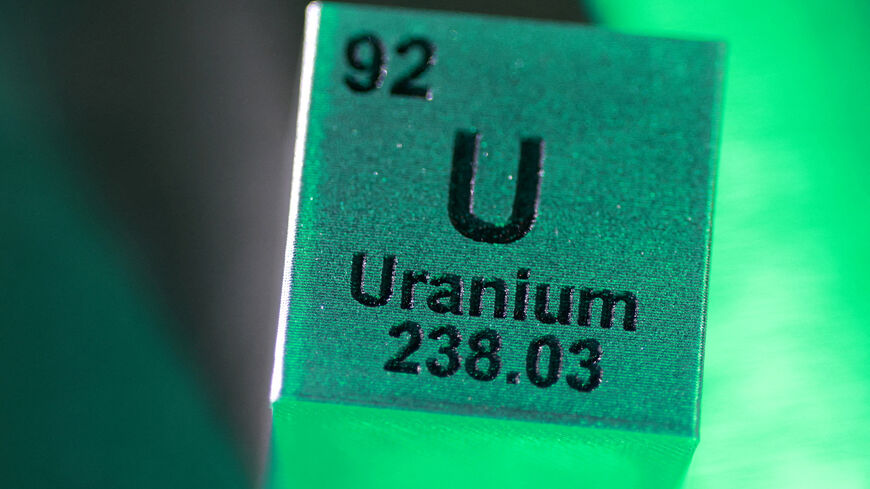 FILE PHOTO: A block with the symbol, atomic number and mass number of Uranium (U) element, in this illustration taken January 21, 2026. REUTERS/Dado Ruvic/Illustration/File Photo