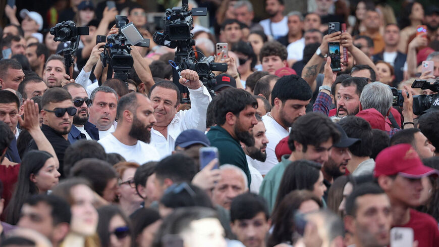 Businessman Gagik Tsarukyan attends an election campaign rally of his party, the Prosperous Armenia, ahead of the June 7 parliamentary election, in Yerevan, Armenia, June 4, 2026. Vahram Baghdasaryan/Photolure via REUTERS