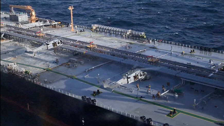 A still image from a video obtained by Reuters on June 5, 2026, shows U.S. forces conducting an interdiction of the sanctioned stateless oil tanker Davina in the Indo-Pacific region, according to the U.S. Indo-Pacific Command. INDOPACOM/Handout via REUTERS