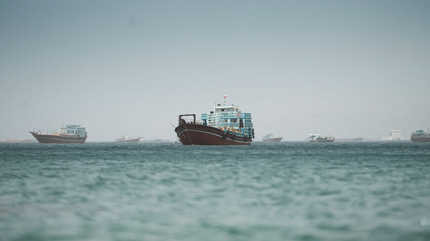 Vessels sail through the Strait of Hormuz, Musandam, Oman, May 20, 2026. REUTERS/Stringer