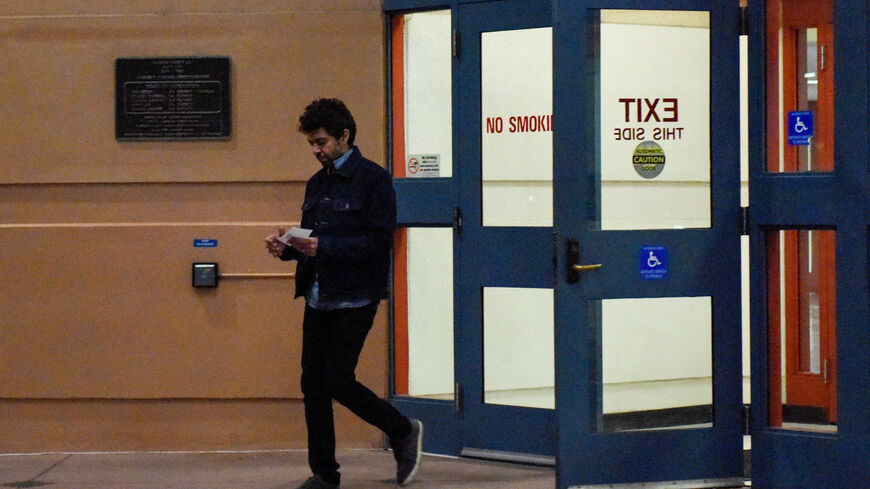 FILE PHOTO: Ahmad Abouammo, a former Twitter Inc employee accused of spying for Saudi Arabia, leaves Santa Rita jail after being freed pending trial, in Dublin, California, U.S. November 21, 2019.  REUTERS/Kate Munsch/File Photo