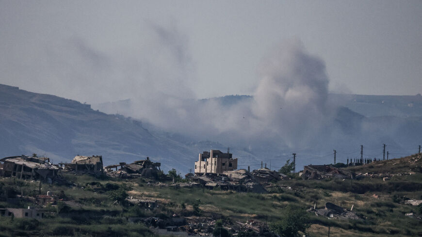 Smoke rises in southern Lebanon following an explosion, as seen from the Israeli side of the Israel-Lebanon border, in northern Israel, June 10, 2026. REUTERS/Ammar Awad