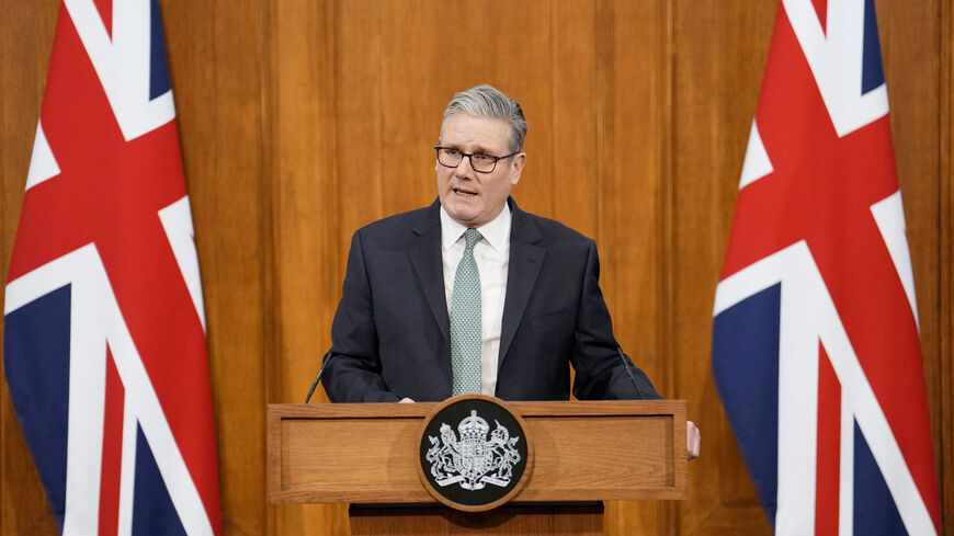 British Prime Minister Keir Starmer speaks to the media in the briefing room of 9 Downing Street in central London, Britain, after U.S. president Donald Trump's threats to ramp up tariffs until a deal is reached for the U.S. to buy Greenland. Picture date: Monday January 19, 2026.    Jordan Pettitt/Pool via REUTERS