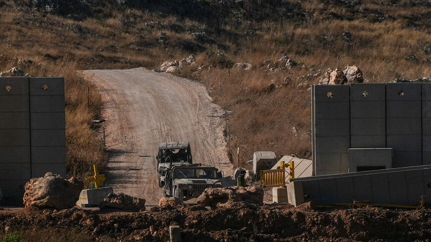 Israeli military vehicles at the Israel-Lebanon border, as seen from the Israeli side, June 8, 2026. REUTERS/Ayal Margolin/File Photo