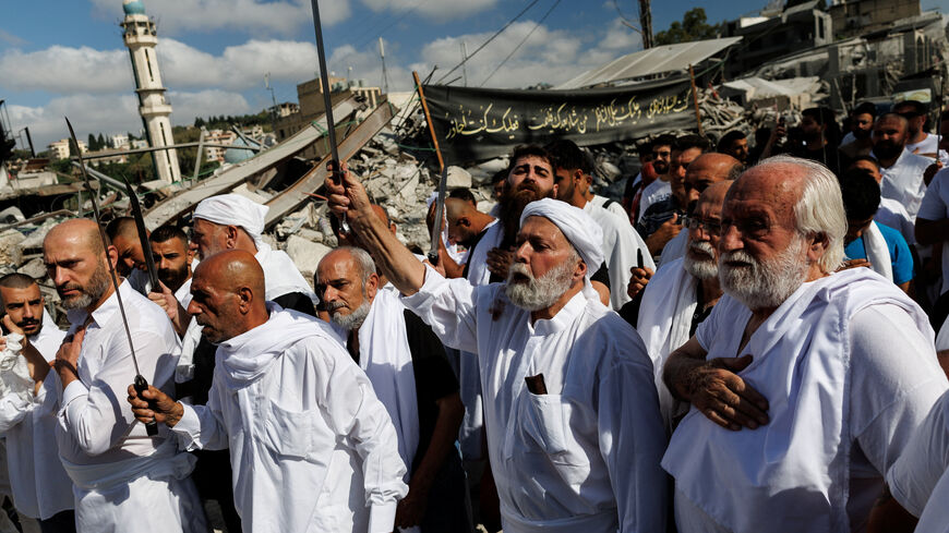 Shi'ite Muslim mourners participate in Ashura commemorations, marking the holiest day in the Shi'ite calendar, in Nabatieh, southern Lebanon, June 26, 2026. REUTERS/Zohra Bensemra