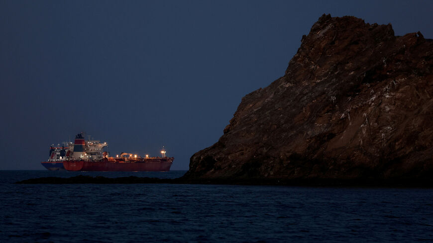FILE PHOTO: The Callisto tanker sits anchored as the traffic is down in the Strait of Hormuz, amid the U.S.-Israeli conflict with Iran, in Muscat, Oman, March 10, 2026. REUTERS/Benoit Tessier/File Photo